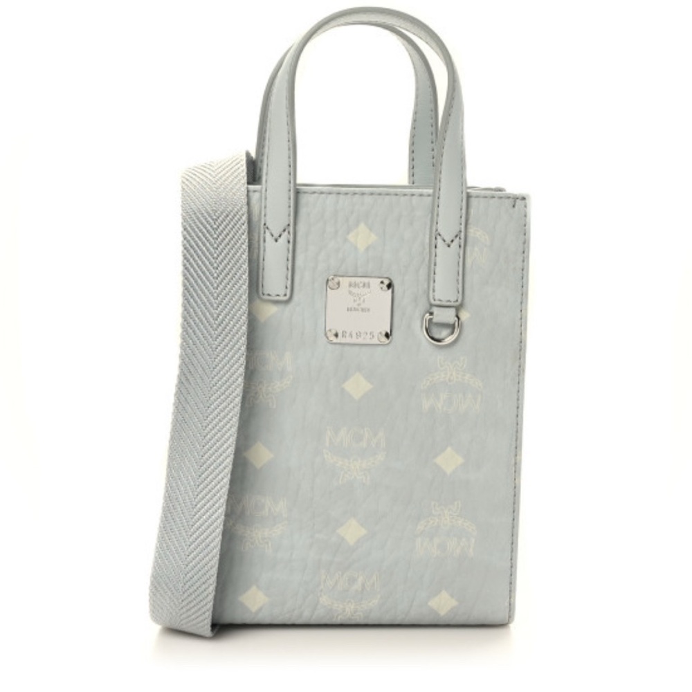 Brand New MCM
Visetos Mini Aren Tote Grey